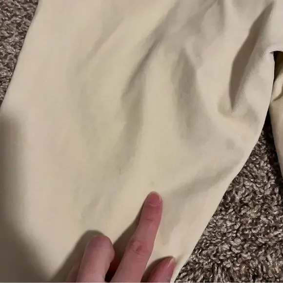 FRAME Ivory Winter White Velvet Skinny Pants Size 27 - Picture 6 of 8